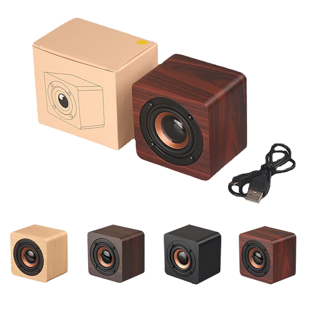 Rechargeable Wooden Wireless Speaker
