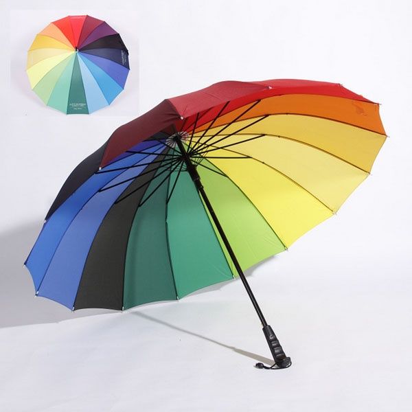 Auto Open 16-Panel Rainbow Umbrella