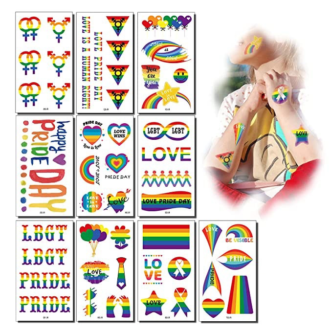 Rainbow Tattoo Stickers