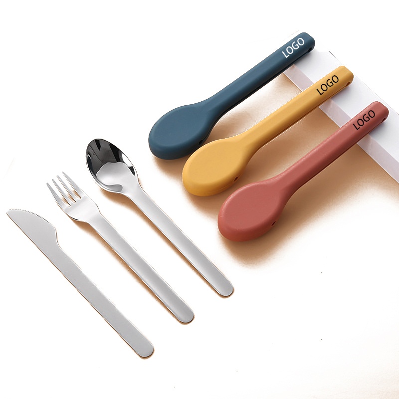 Stainless Steel Cutlery Set With Silicone Case