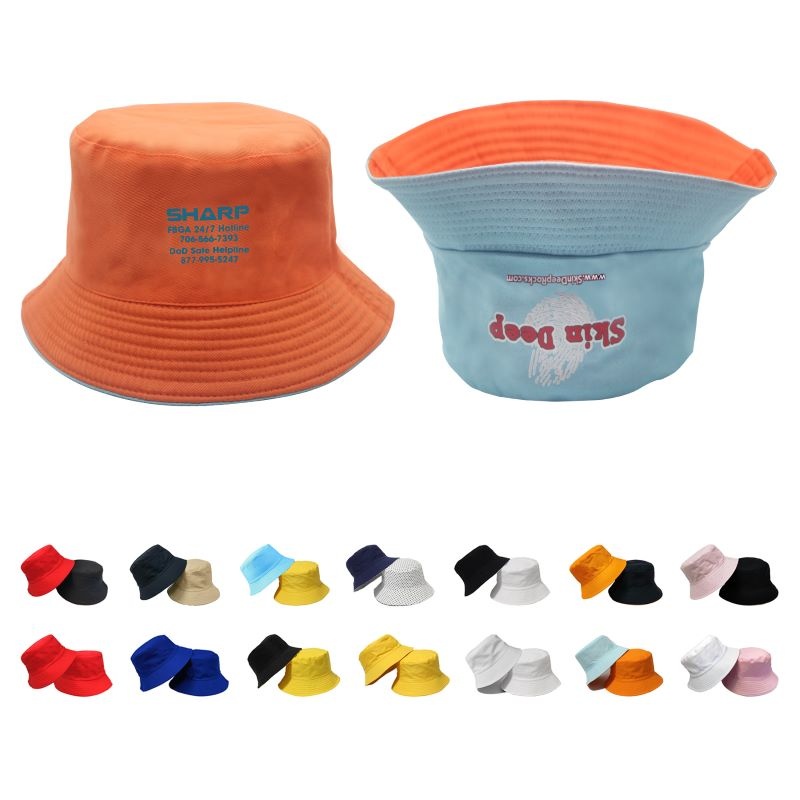 Reversible Summer Beach Bucket Hat/Caps