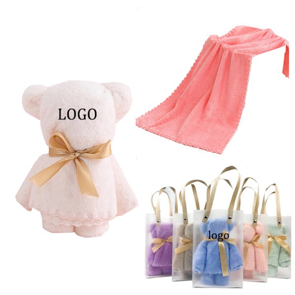 Bear Shaped Towel with Gift Bag