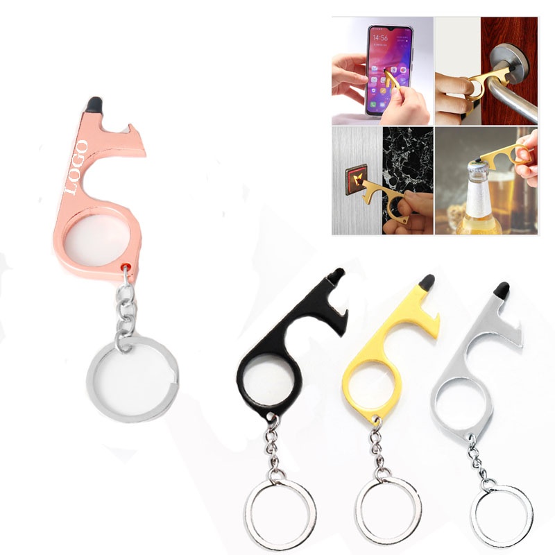 Touchless Door Opener Keychain With Stylus Tip