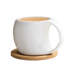 6pcs Ceramic Coffee Mugs  Set with Wooden Stand