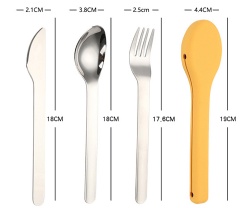 Stainless Steel Cutlery Set With Silicone Case