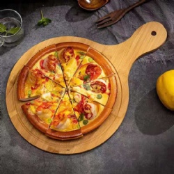 10 inch Bamboo Pizza Cutting Board With Handle