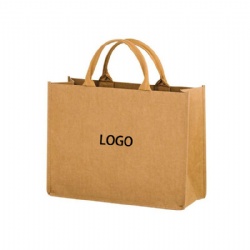 Washable Kraft Paper Grocery Tote Bag