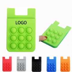 Push Pop Silicone Phone Wallet