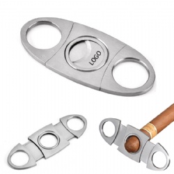 Stainless Steel Double Cut Blade Cigar Cutter