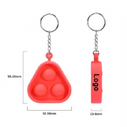 Mini Silicone Bubble Fidget Toy Keychain