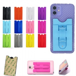 Silicone phone wallet  with phone stand