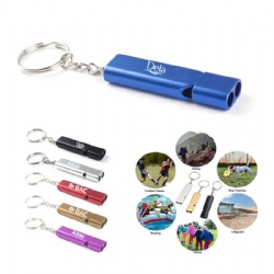 Double-tube Outdoor Whistle Keychain for Survival