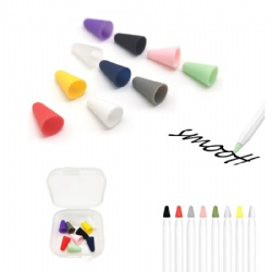 Silicone Pencil Tips Cover w/ Transparent Case
