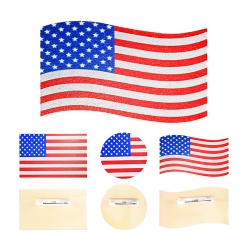 American Wooden Flag Stock Pin