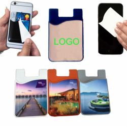 Silicone Cell Phone Wallet w/Screen Cleaner