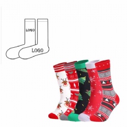 Cotton Colorwork Christmas Socks