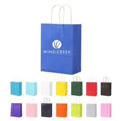 Custom Matte Color Kraft Paper Bags with Handles