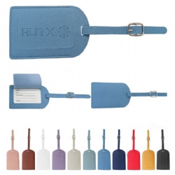 Flip Open PU Leather Luggage Tag